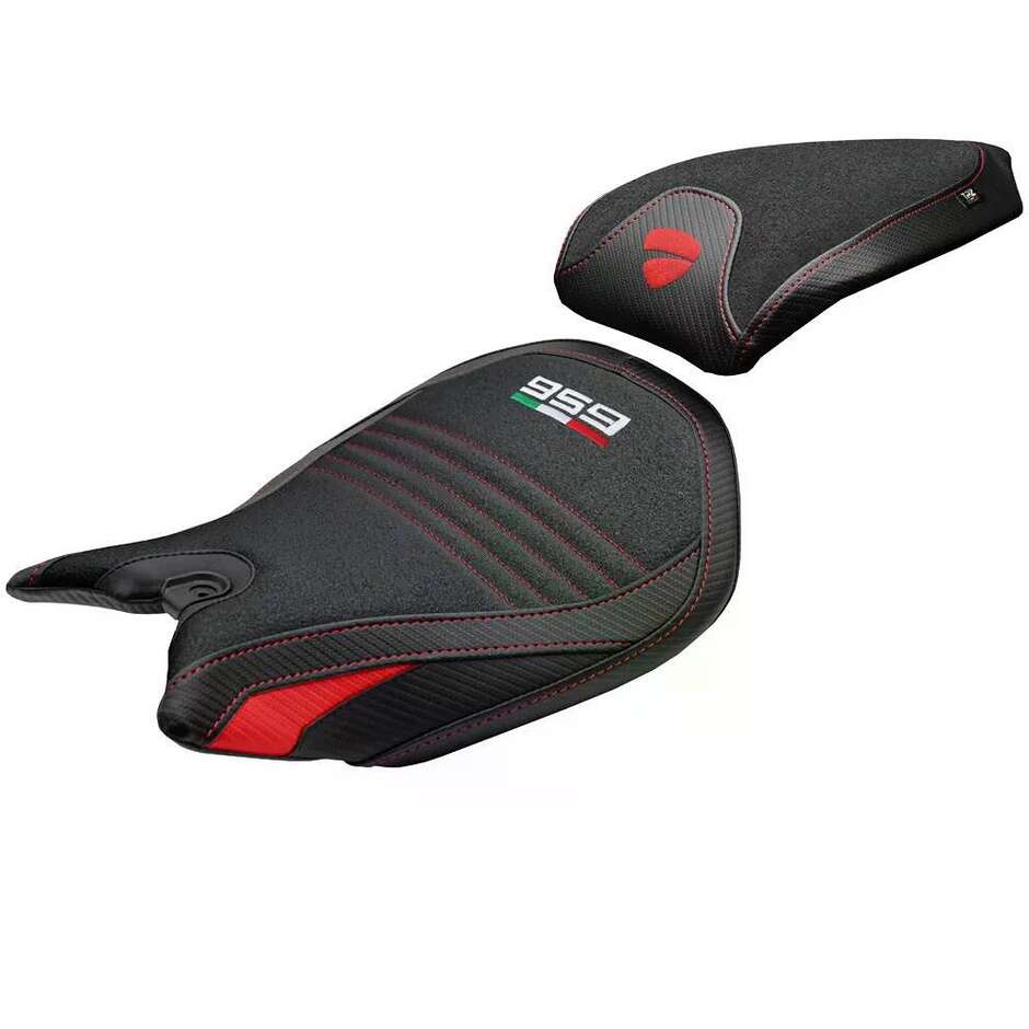 TPZ Italia Sitzbezug speziell für Ducati Panigale 959 (Modelljahre 2016–2018) mit Ultragrip-Muttern