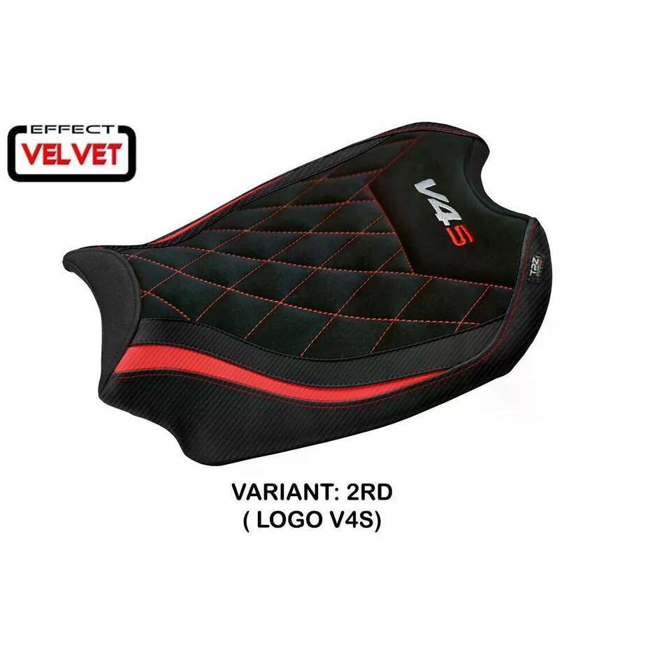 TPZ Italia Sitzbezug speziell für Ducati Panigale V4 (Modelljahre 2018–2024), Farbe: Harbin Velvet