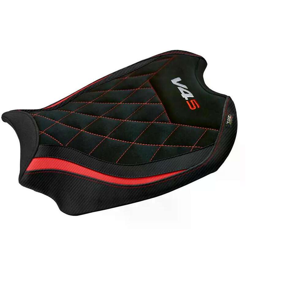 TPZ Italia Sitzbezug speziell für Ducati Panigale V4 (Modelljahre 2018–2024), Farbe: Harbin Velvet