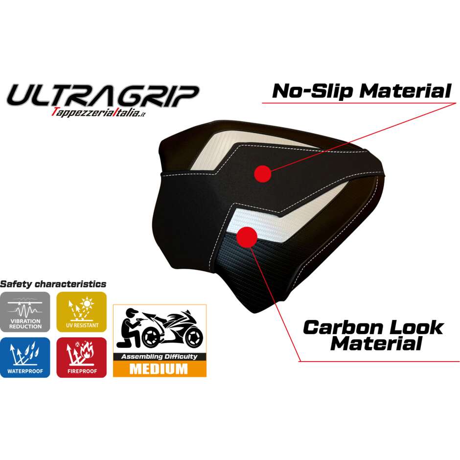 TPZ Italia Sitzbezug speziell für Ducati Panigale V4 (Modelljahre 2018–2024) Tenby Ultragrip