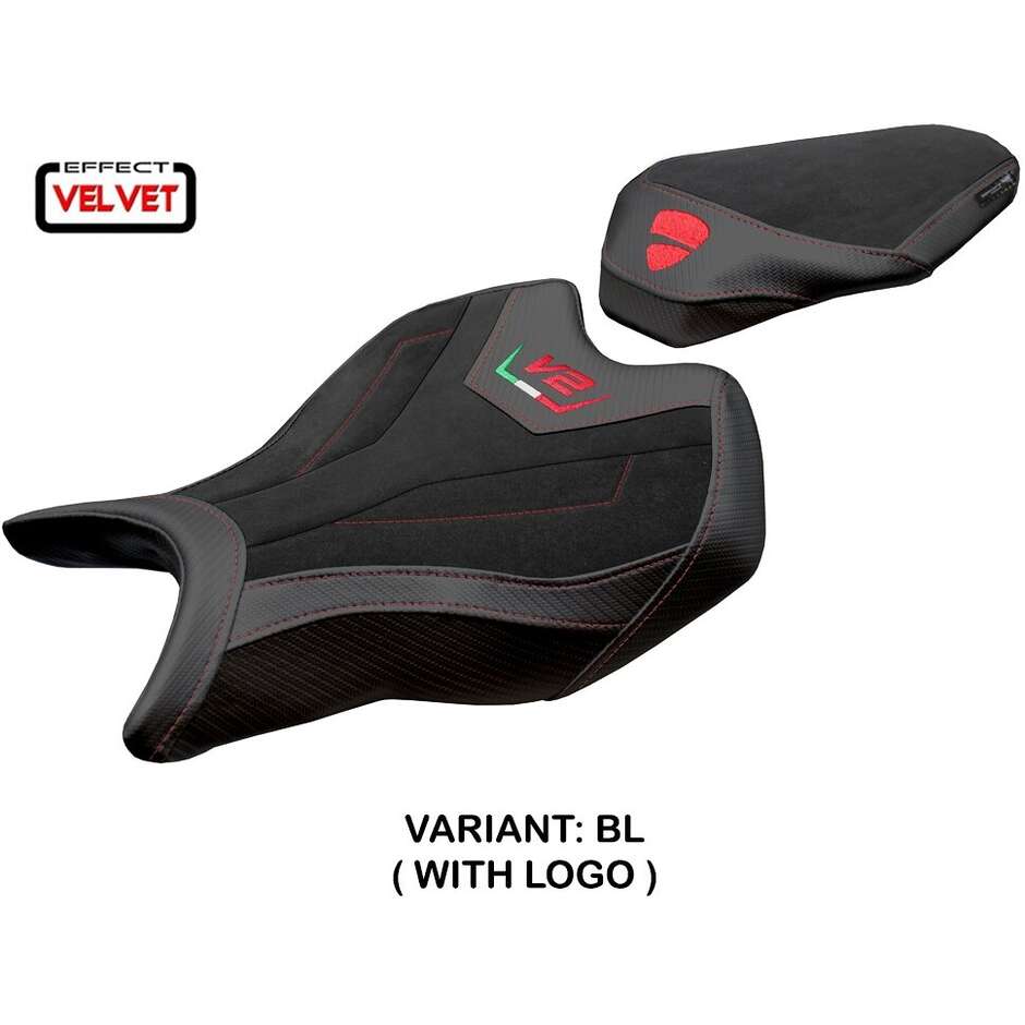 TPZ Italia Sitzbezug speziell für Ducati Streetfighter V2 2025 Modell Roveri Velvet