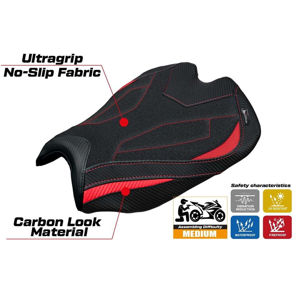 TPZ Italia Sitzbezug speziell für Ducati Streetfighter V4 2025 Modell Alcara Ultragrip