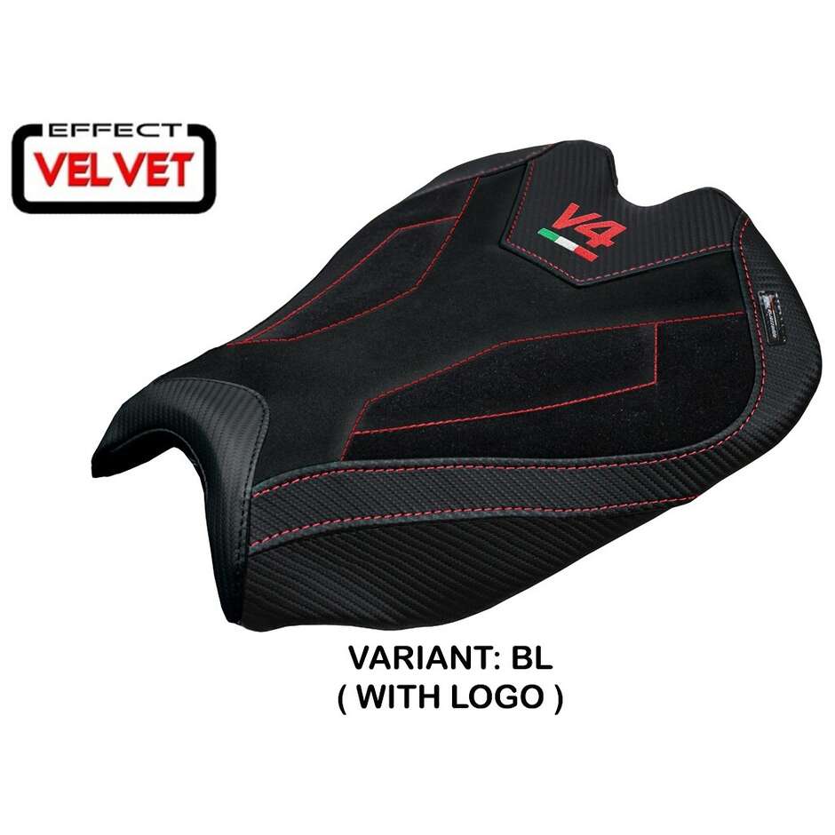 TPZ Italia Sitzbezug speziell für Ducati Streetfighter V4, Modell 2025, Alcara-Samt