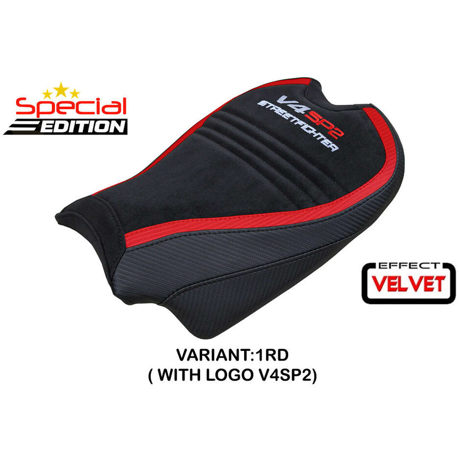 TPZ Italia Sitzbezug speziell für Ducati Streetfighter V4 (Modelljahre 2020–2024), Areion Velvet Special Edition