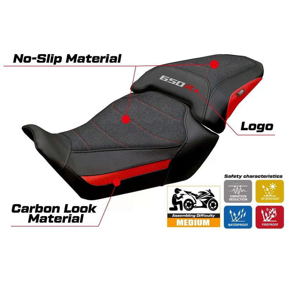 TPZ Italia Sitzbezug speziell für Honda CB 650 R 2024-2026 Kawai Ultragrip Modell