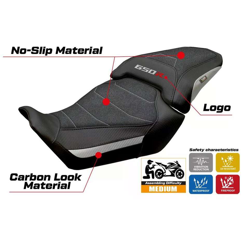 TPZ Italia Sitzbezug speziell für Honda CB 650 R 2024-2026 Kawai Ultragrip Modell