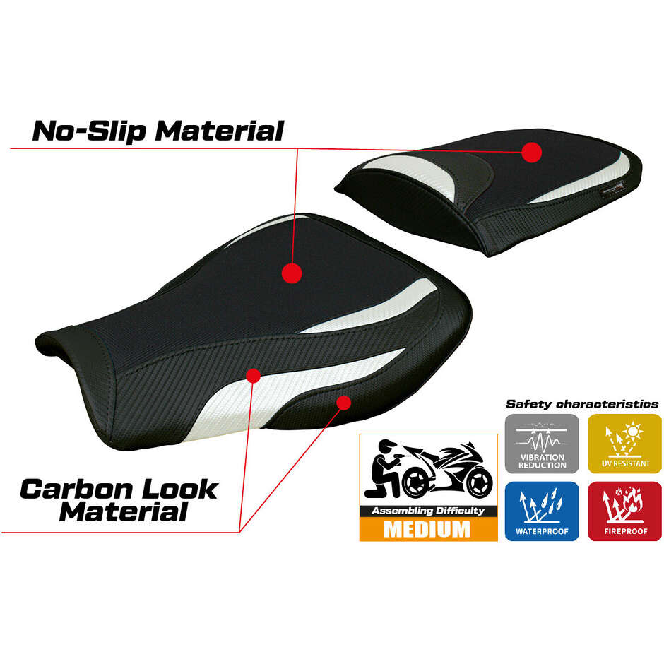 TPZ Italia Sitzbezug speziell für Honda CBR 600 RR 2007-2025 Huelva Modell
