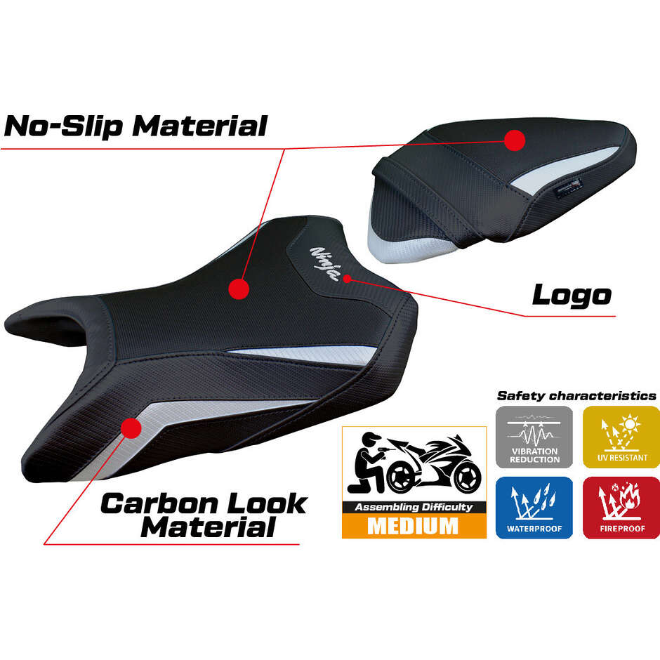 TPZ Italia Sitzbezug speziell für Kawasaki Ninja 500 2024-2025 Arlon Modell