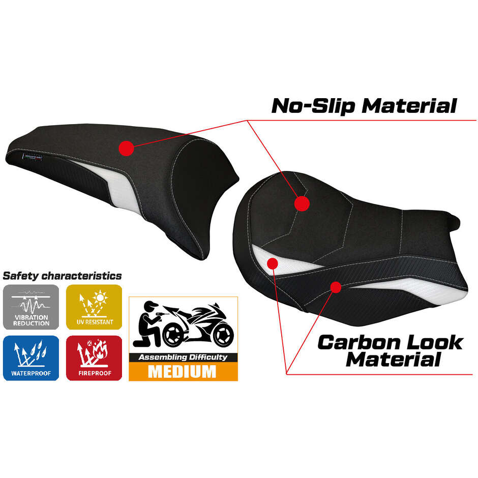 TPZ Italia Sitzbezug speziell für Kawasaki Ninja 650 2017-2025 Sihu Ultragrip Modell
