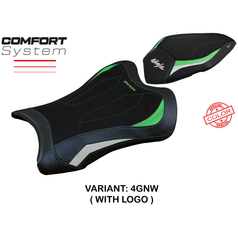 TPZ Italia Sitzbezug speziell für Kawasaki Ninja ZX 10 R 2021-2025 Dexter Komfortsystem