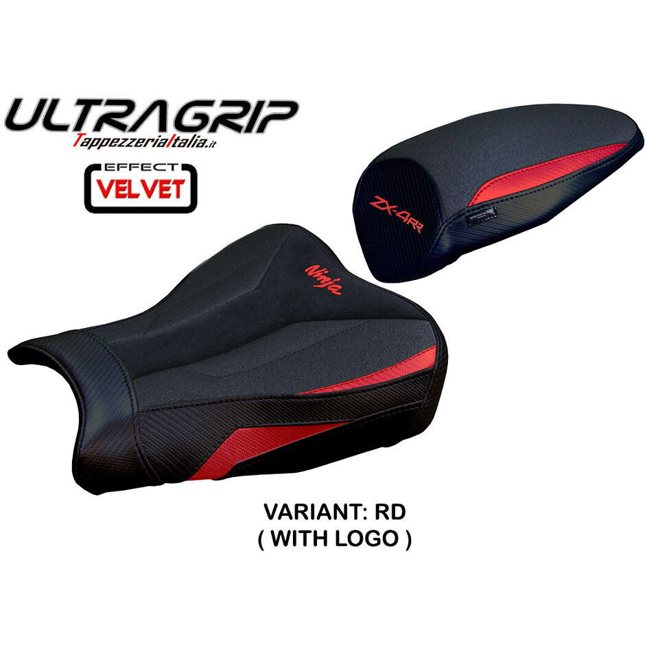 TPZ Italia Sitzbezug speziell für Kawasaki Ninja ZX 4 RR (Modelljahre 2023–2025), Muzy Ultragrip Velvet