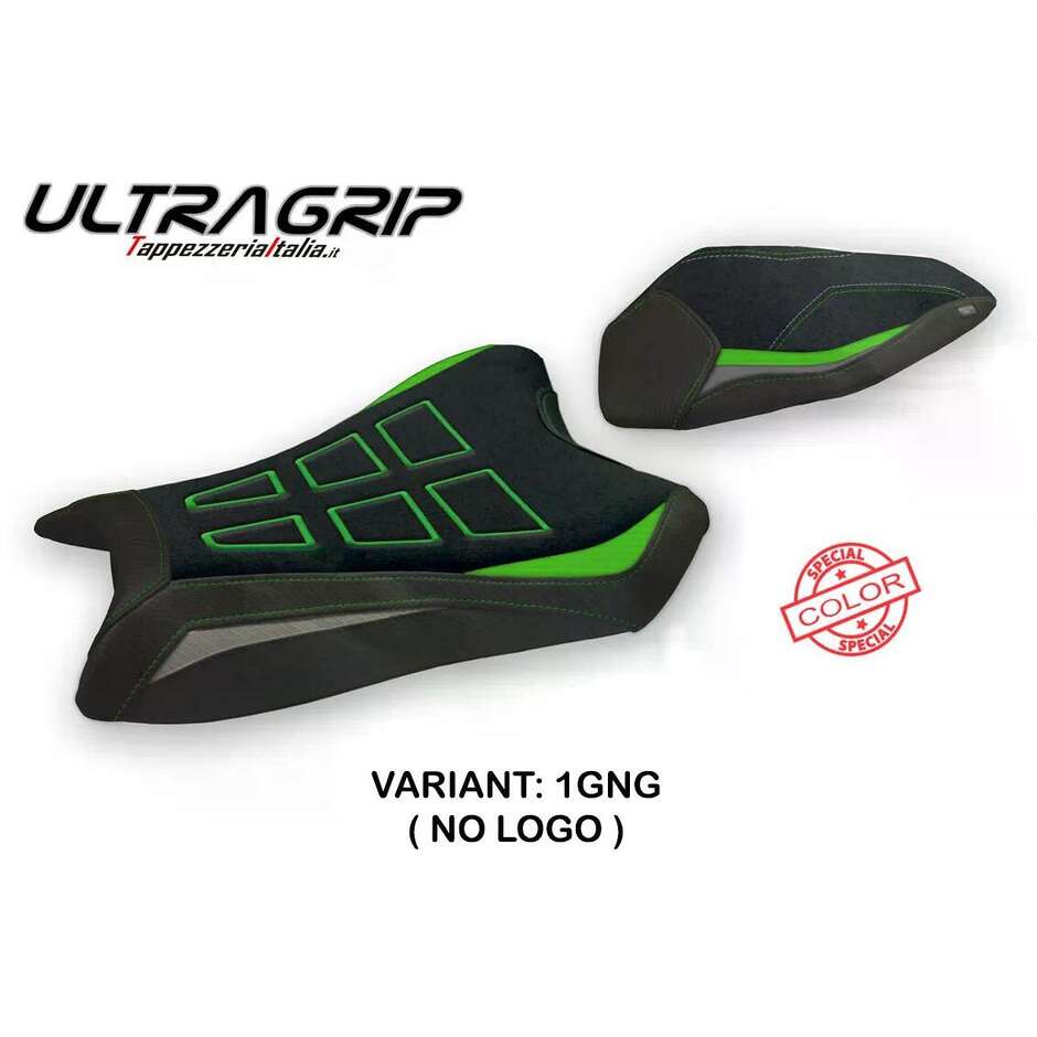 TPZ Italia Sitzbezug speziell für Kawasaki Ninja ZX 6 R (Modelljahre 2019–2025), Sonderfarbe Nelas, Ultragrip