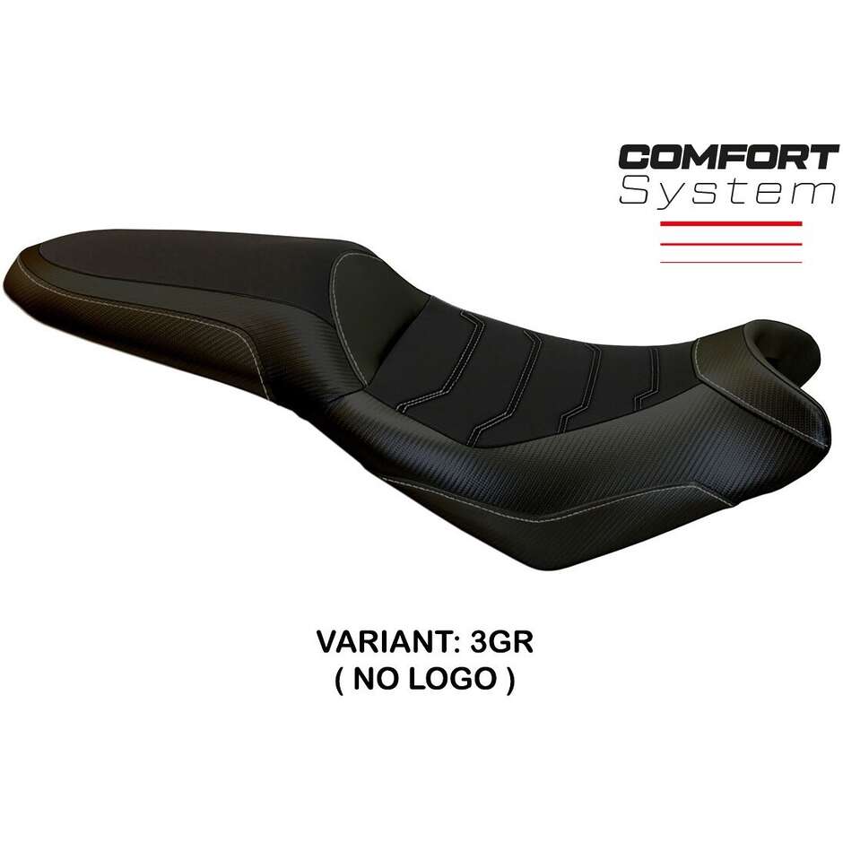 TPZ Italia Sitzbezug speziell für Kawasaki Versys 650 (Modelljahre 2007–2025), Elba Total Black Comfort System