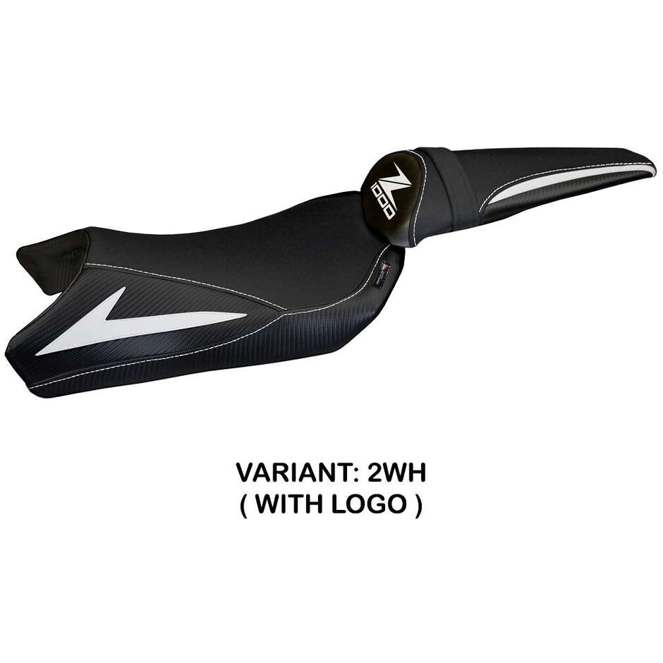 TPZ Italia Sitzbezug, speziell für Kawasaki Z 1000 (Modelljahre 2010–2013), Farbe: Berna Total Black