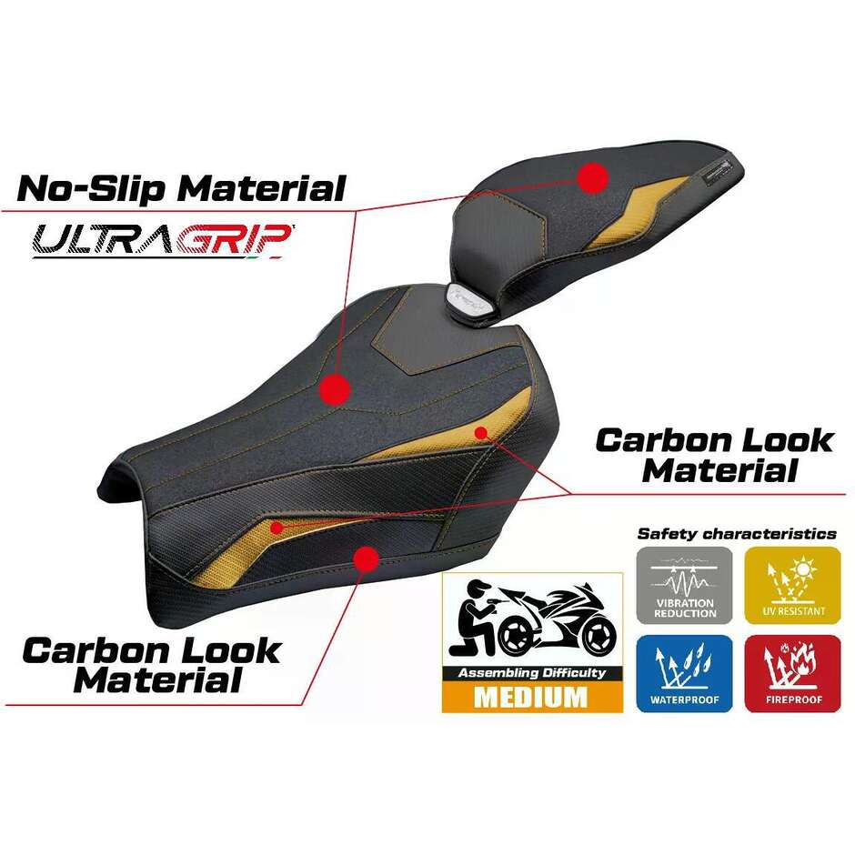 TPZ Italia Sitzbezug speziell für Kawasaki Z 900 2025 Uchiko Ultragrip Modell