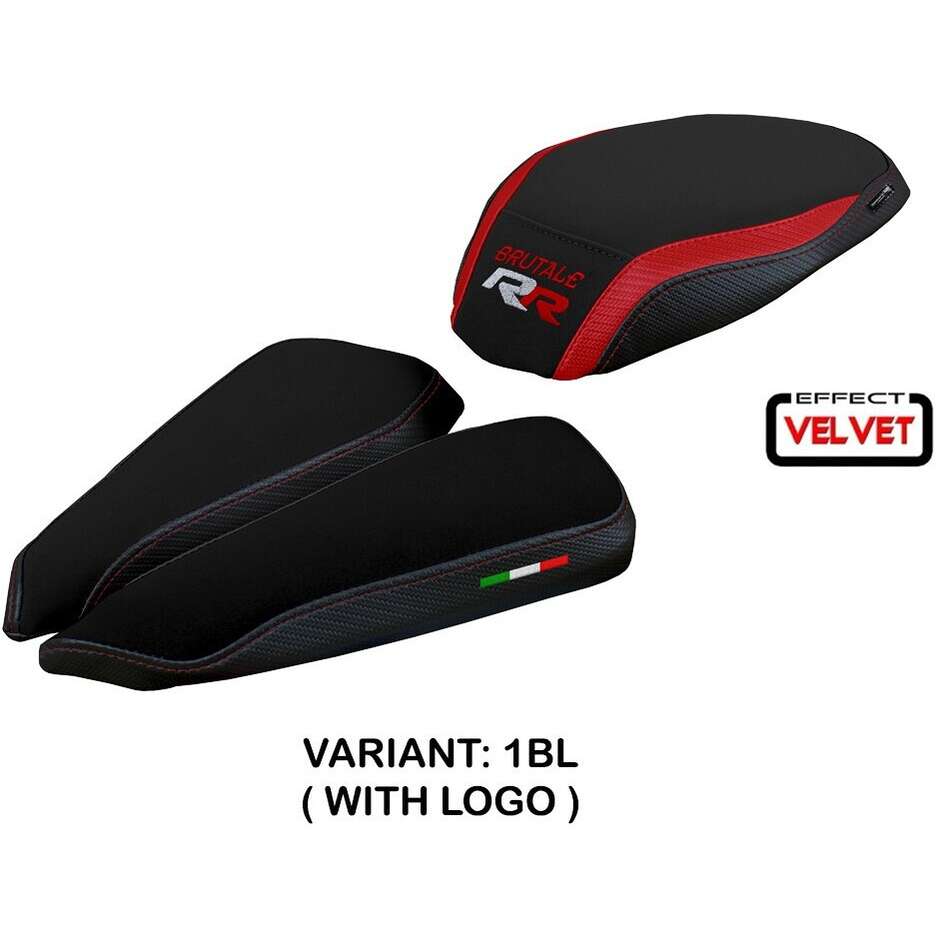 TPZ Italia Sitzbezug speziell für MV Agusta Brutale 1000 RR (Modelljahre 2020–2025), Material: Meilan Velvet