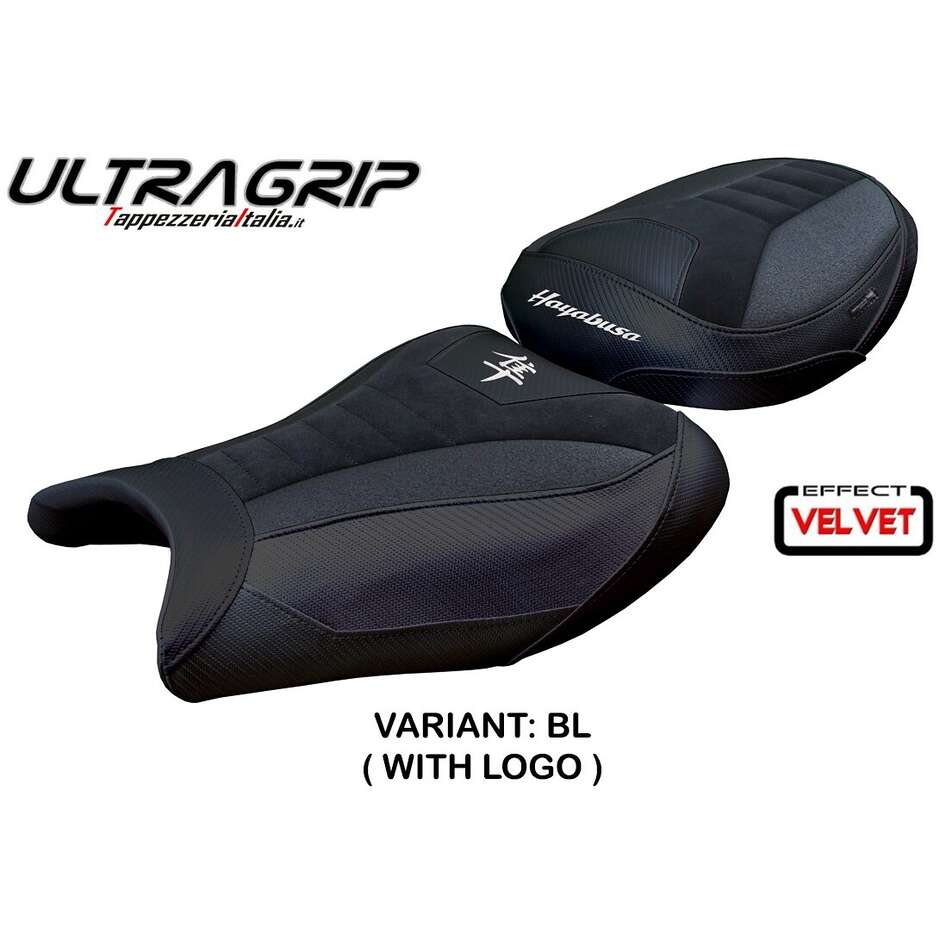 TPZ Italia Sitzbezug speziell für Suzuki GSX R 1300 Hayabusa (Modelljahre 2008–2020), japanisches Samt-Ultragip-Material