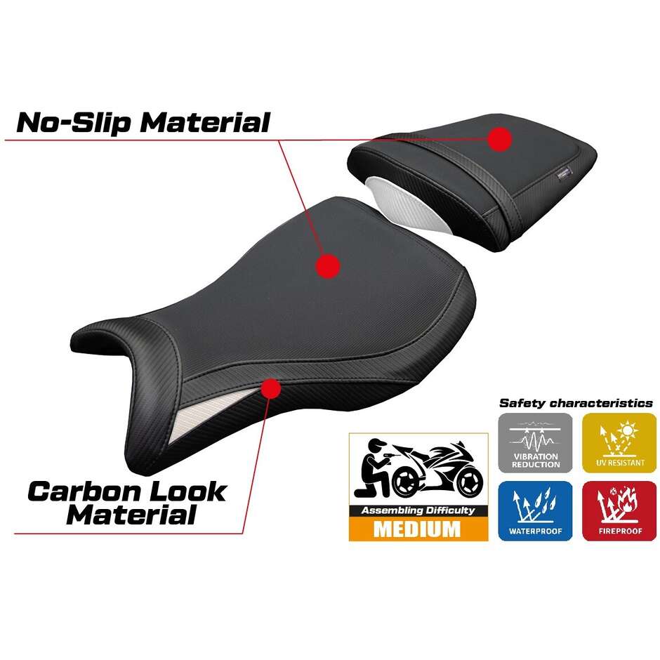 TPZ Italia Sitzbezug speziell für Triumph Daytona 675R 2006-2012 Ripley Modell