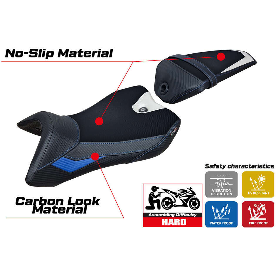 TPZ Italia Sitzbezug speziell für Yamaha R125 2016 - 2018 Nashik Modell