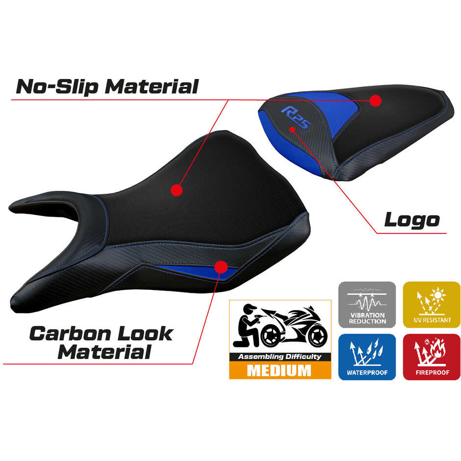 TPZ Italia Sitzbezug speziell für Yamaha R25 2014 - 2020 Eraclea Modell