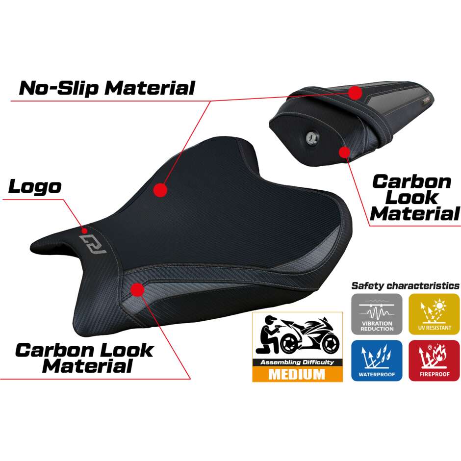 TPZ Italia Sitzbezug speziell für Yamaha R7 2021-2025 Modell Thera