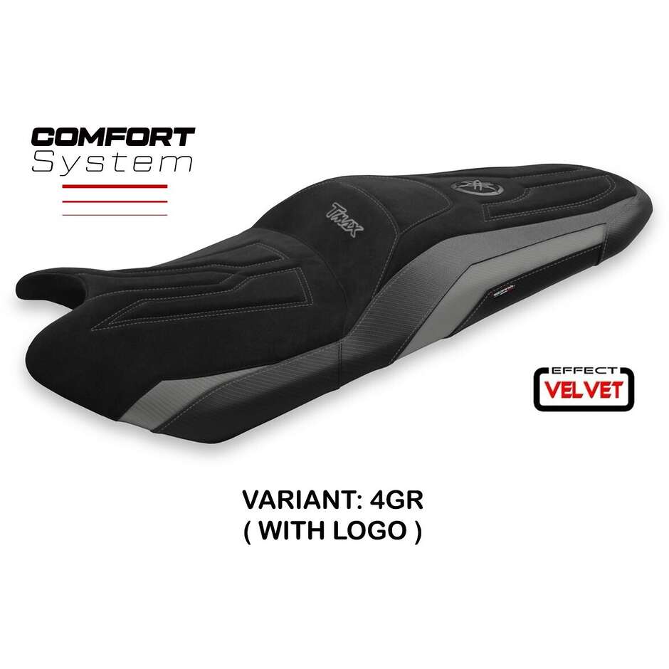 TPZ Italia Sitzbezug speziell für Yamaha T-Max 2017–2021, Modell Scrutari 2 Velvet Comfort System