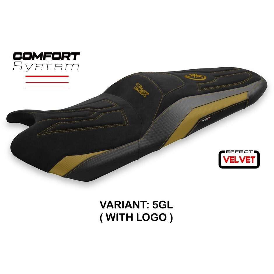 TPZ Italia Sitzbezug speziell für Yamaha T-Max 2017–2021, Modell Scrutari 2 Velvet Comfort System