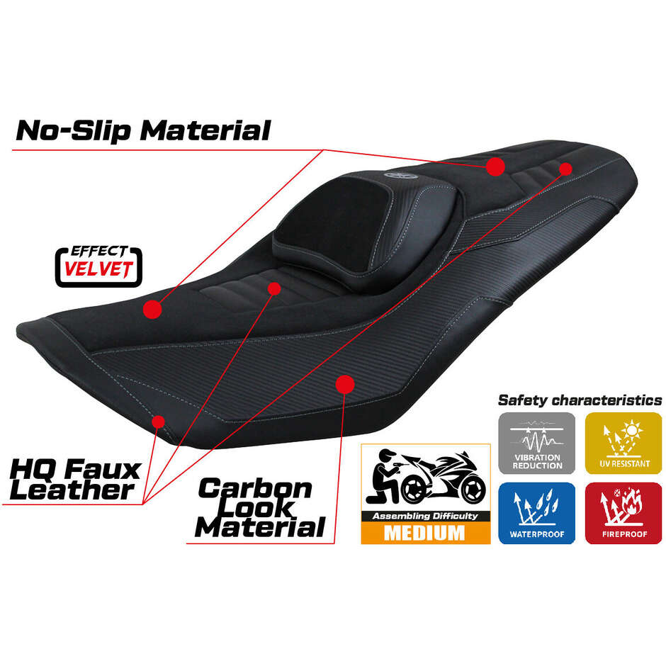 TPZ Italia Sitzbezug speziell für Yamaha T-Max 560 2022-2025 Kiko Modell