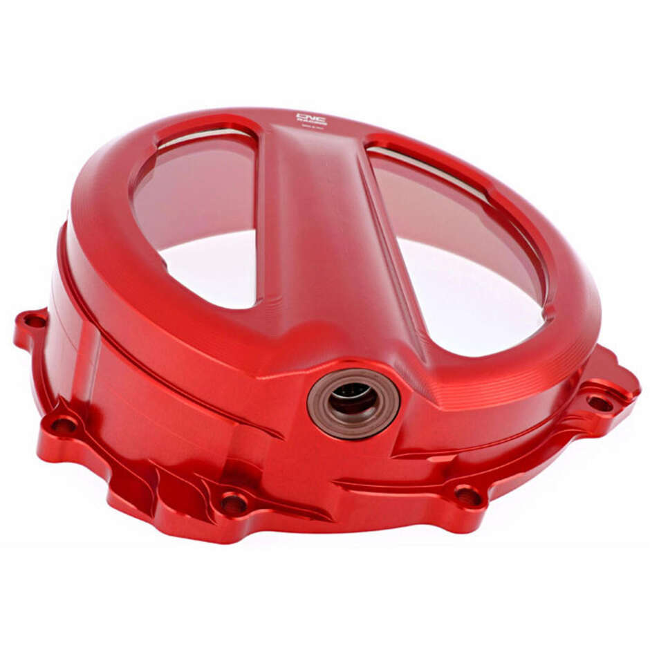 Transparent clutch cover MV Agusta CA301 - wire control CNC Racing Red