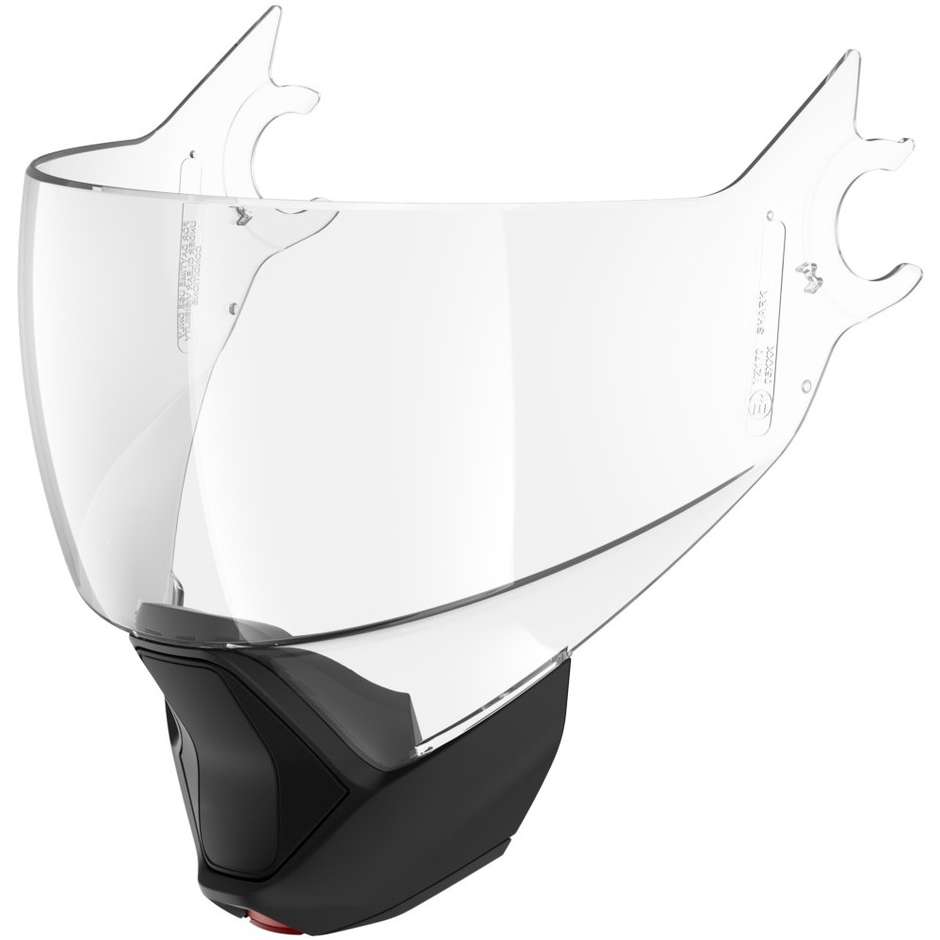 Transparent Shark Visor for EVOJET Helmet Glossy Black Chin Guard