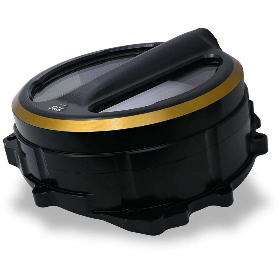 Transparenter Kupplungsdeckel CA301 MV Agusta - Kabelsteuerung - Zweifarbig CNC Racing Schwarz Gold