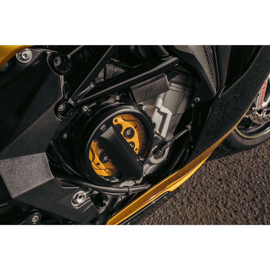Transparenter Kupplungsdeckel MV Agusta CA301 - Seilzugsteuerung CNC Racing Schwarz