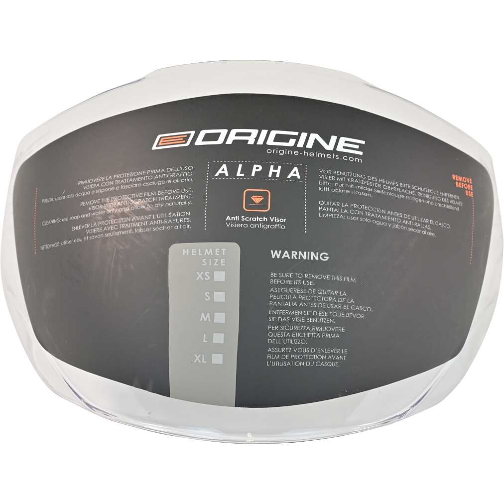 Transparentes Visier für Helm Origin ALPHA Online-Verkauf 