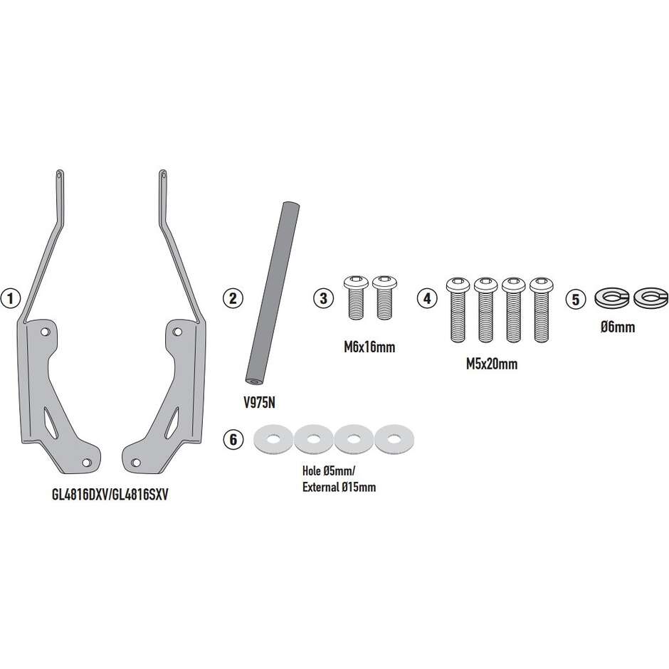 Traverse de pare-brise Kappa KFB1192 pour HONDA NC 750 X (21-24)