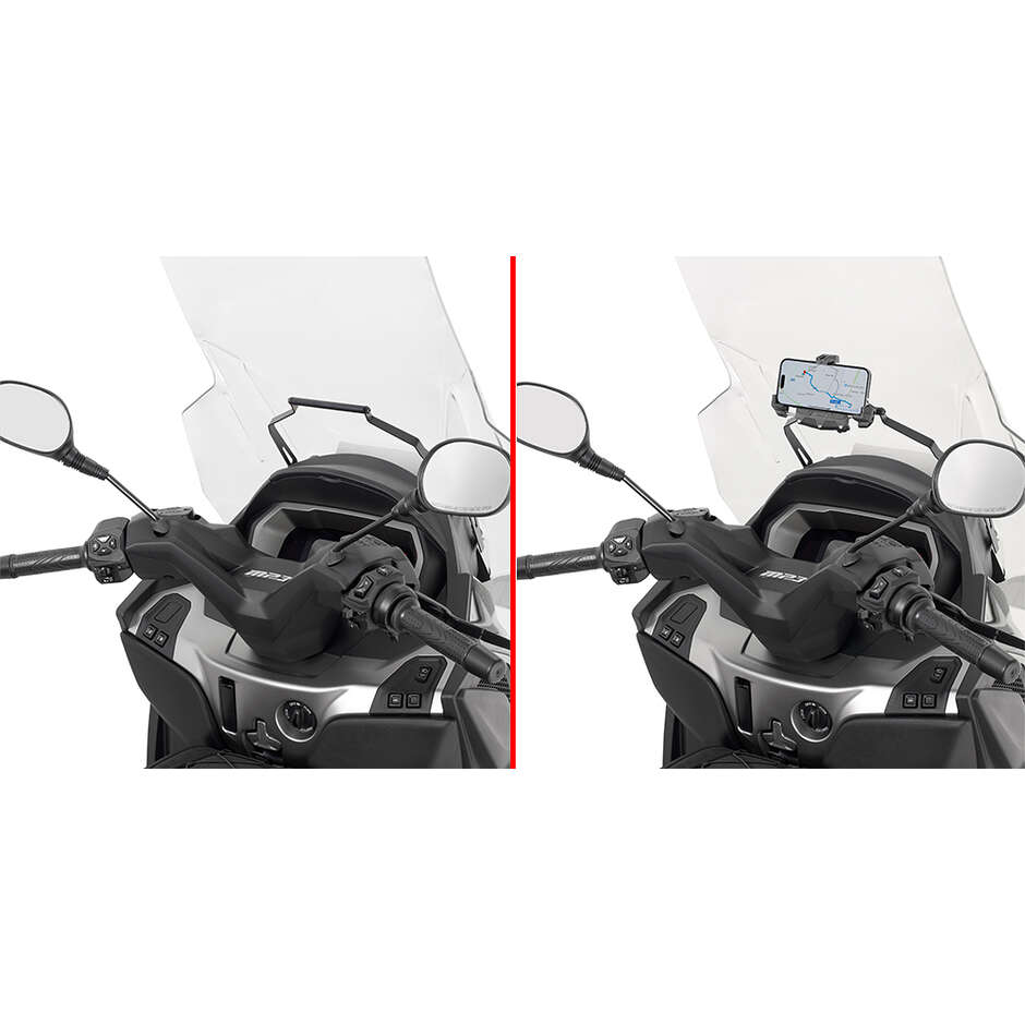 Traversino da montare dietro il cupolino per installare S902A, S920M, S920L, S95KIT e porta GPS-smartphone Givi FB5619 Per PIAGGIO MP3 HPE 400-400 Sport - 530 Exclusive (22 > 26)