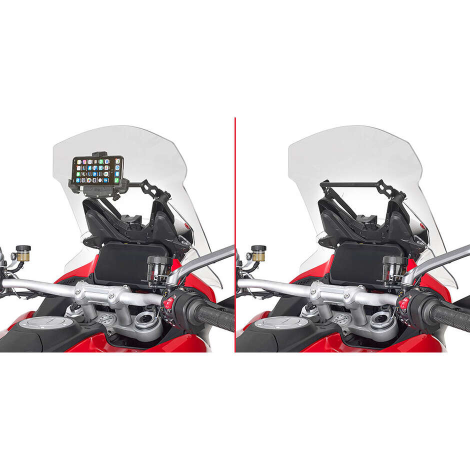 Traversino da montare dietro il cupolino per installare S902A, S920M, S920L, S95KIT e porta GPS-smartphone Givi FB7413 Per DUCATI Multistrada V4 - V4 S (21 > 26)