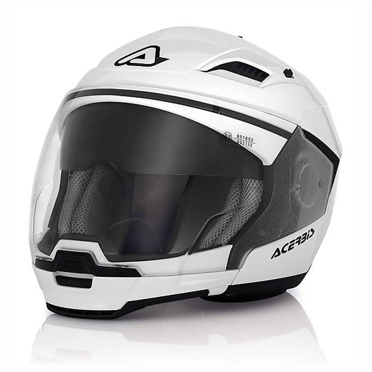 Trennt Acerbis Motorrad-Sturzhelm Stratos Glossy White Doppel Visor