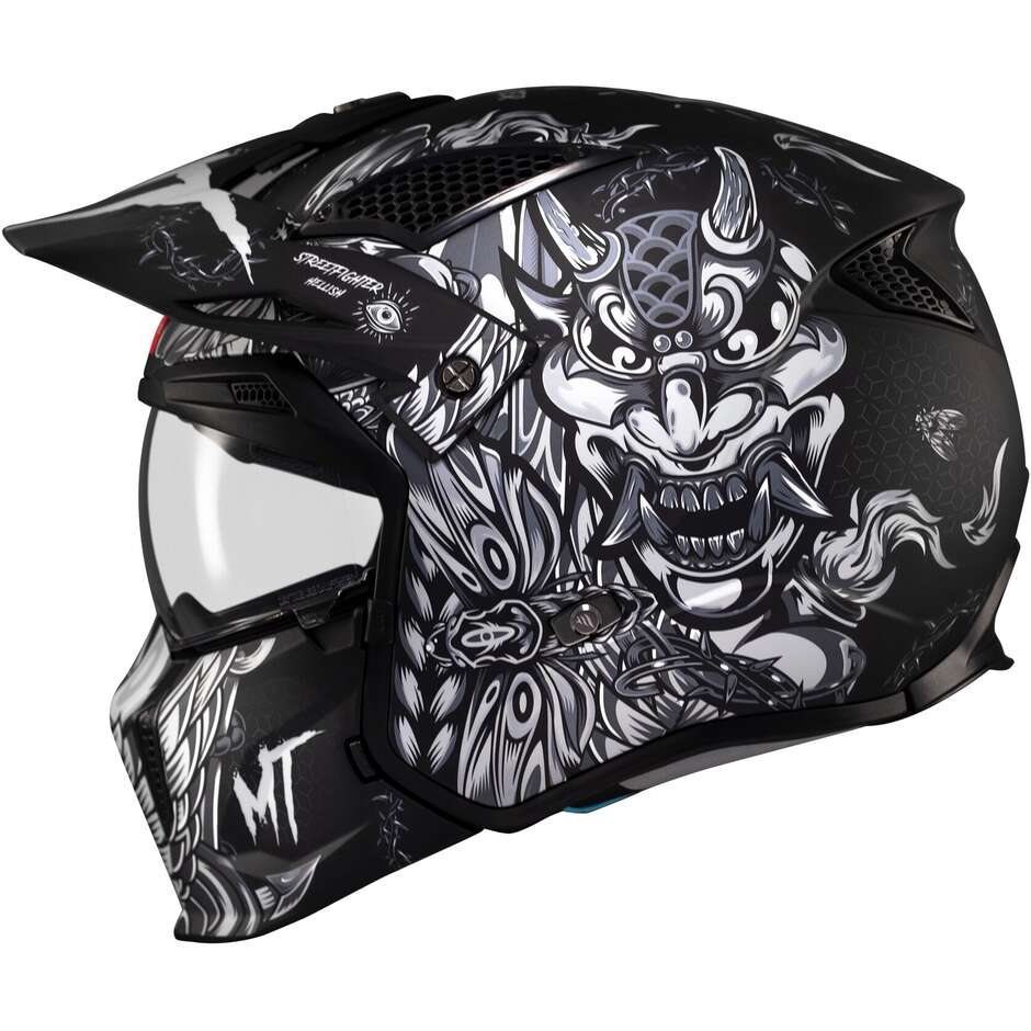 Trial Motorcycle Helmet Mt Helmets STREETFIGHTER SV S HELLISH B2 Matt