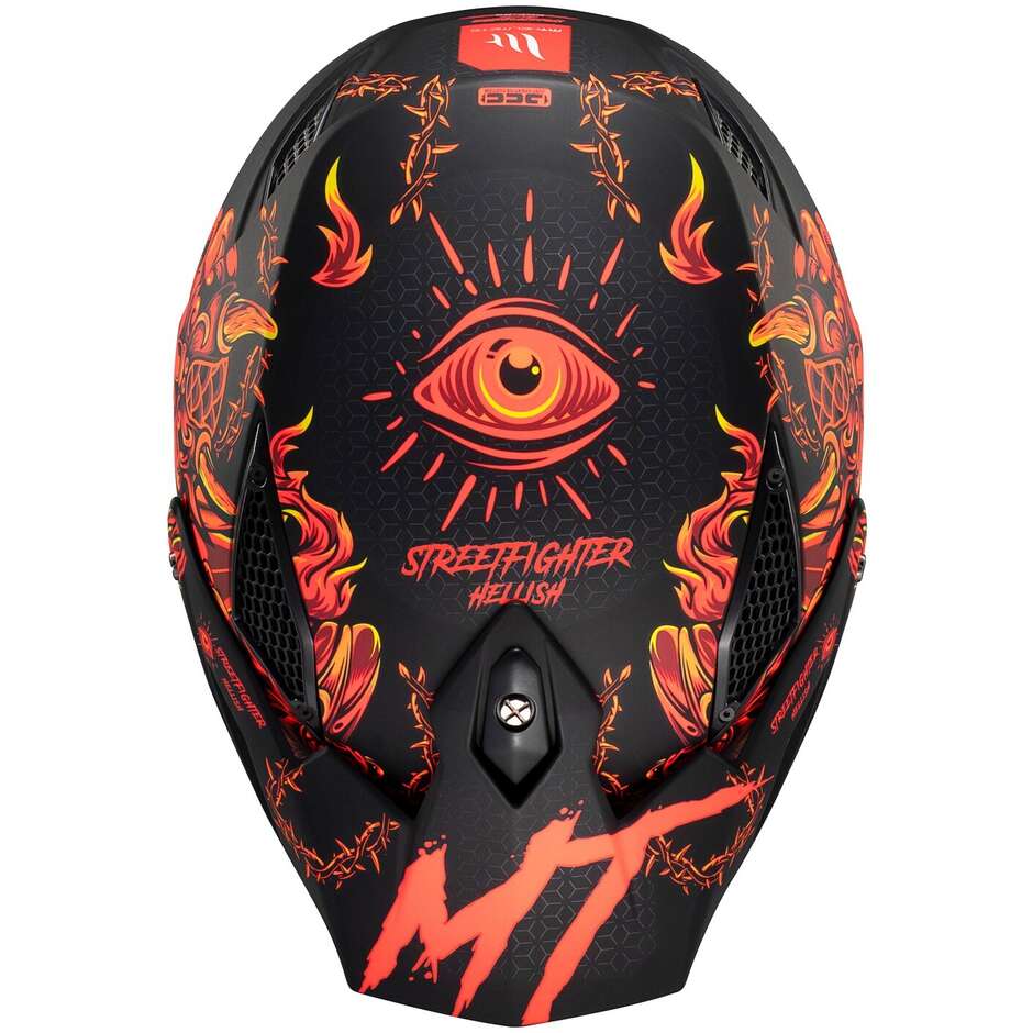Trial Motorcycle Helmet Mt Helmets STREETFIGHTER SV S HELLISH B5 Matt