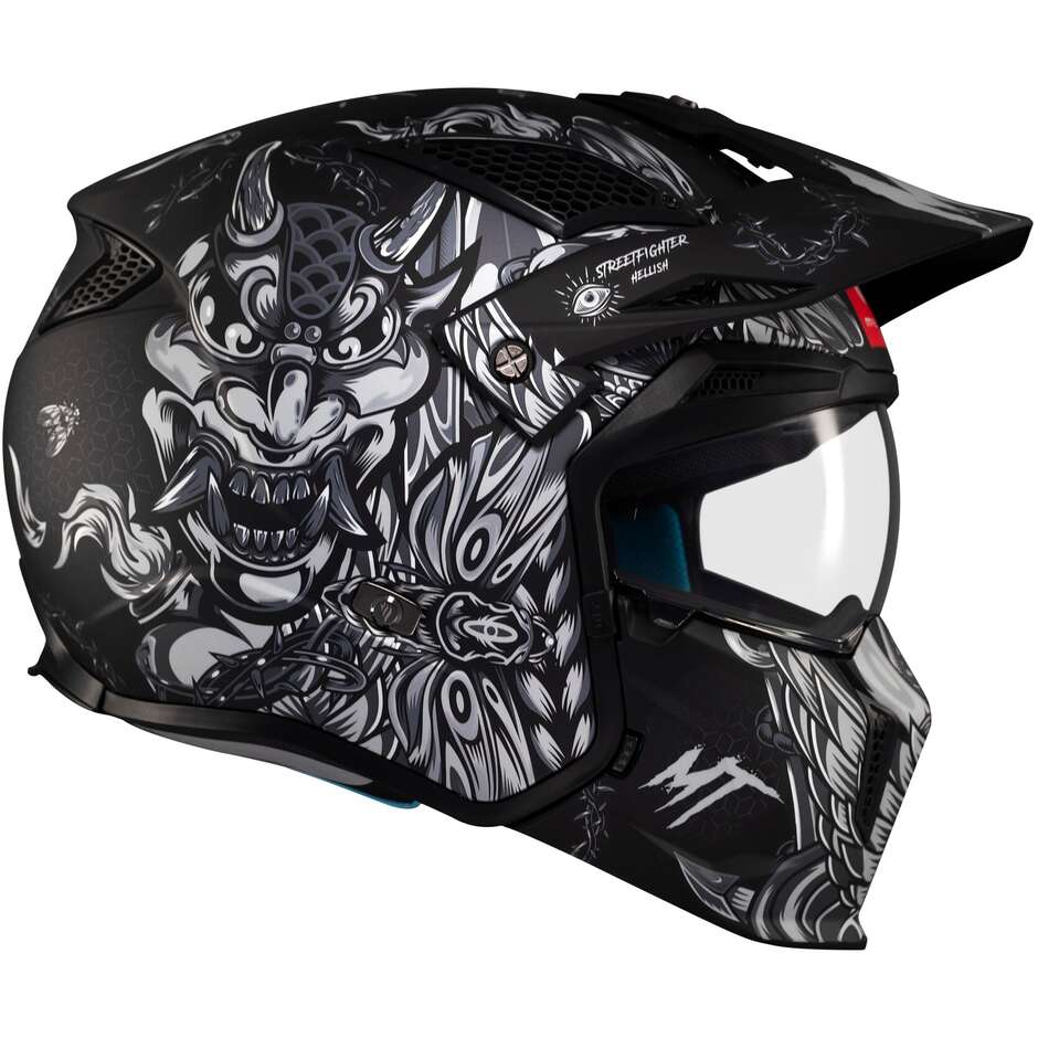 Trial-Motorradhelm Mt Helmets STREETFIGHTER SV S HELLISH B2 Matt