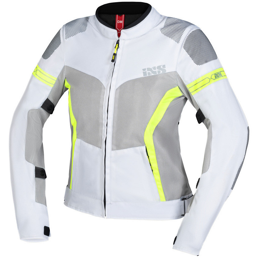 Trigonis-Air Women's Sport Fabric Motorcycle Jacket Dark Gray Neon Yellow