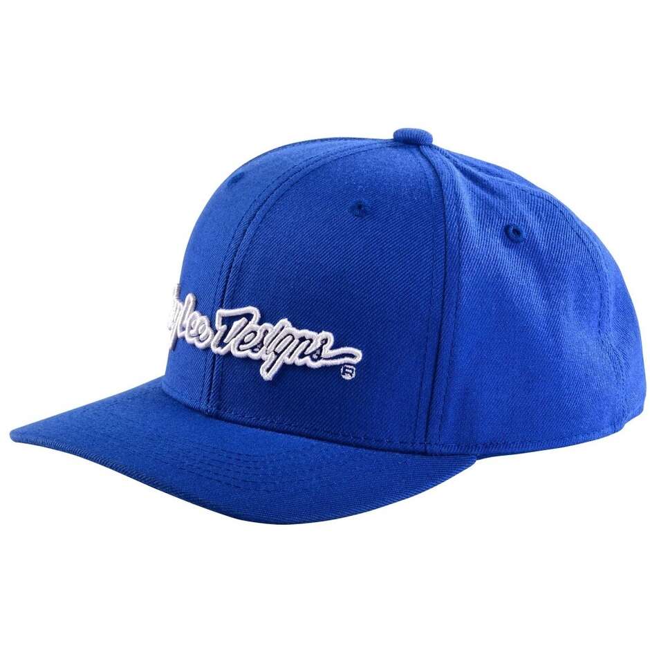 Troy Lee Design 9FORTY Snapback-Cap Signature, Blau/Weiß
