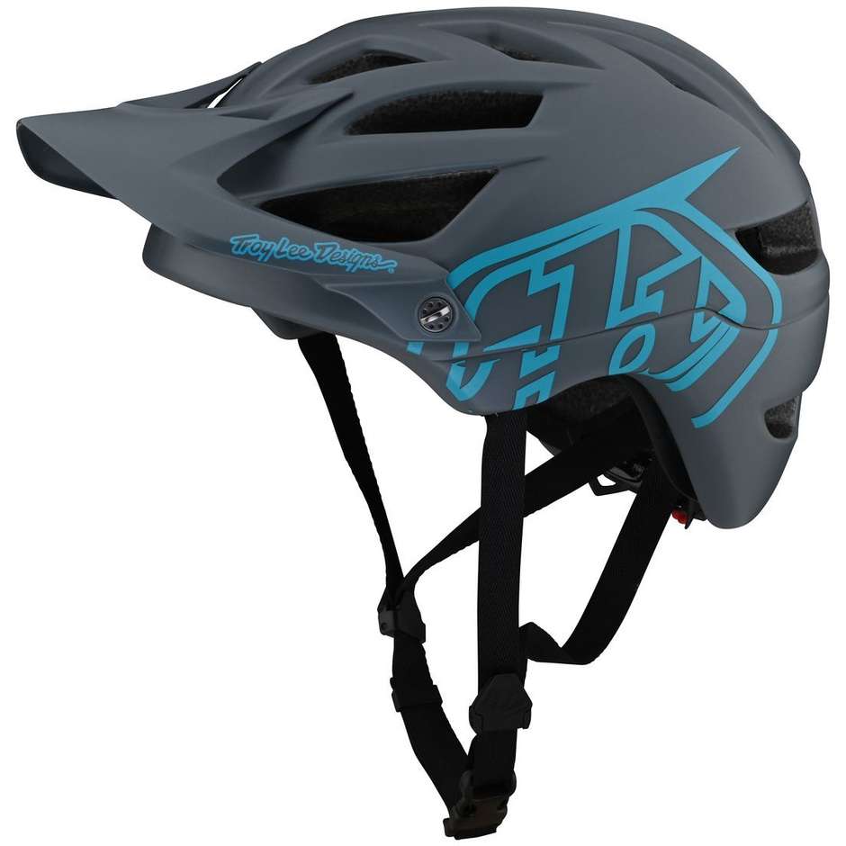 Troy Lee Designs A1 DRONE Bicycle Helmet Gray Blue