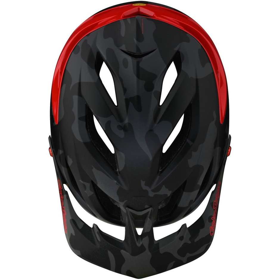 Troy Lee Designs A3 Camo Gray Red MTB Bicycle Helmet