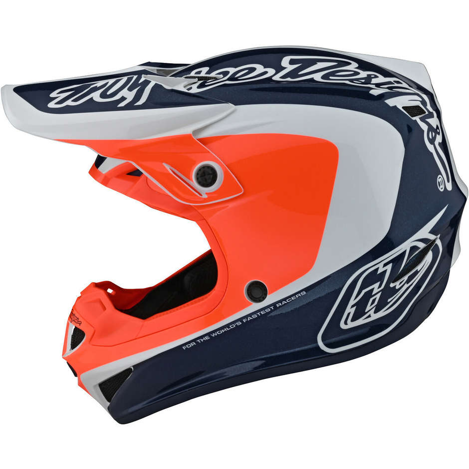 Troy Lee Designs Cross Enduro Motorcycle Helmet SE4 CORSA Navy Orange