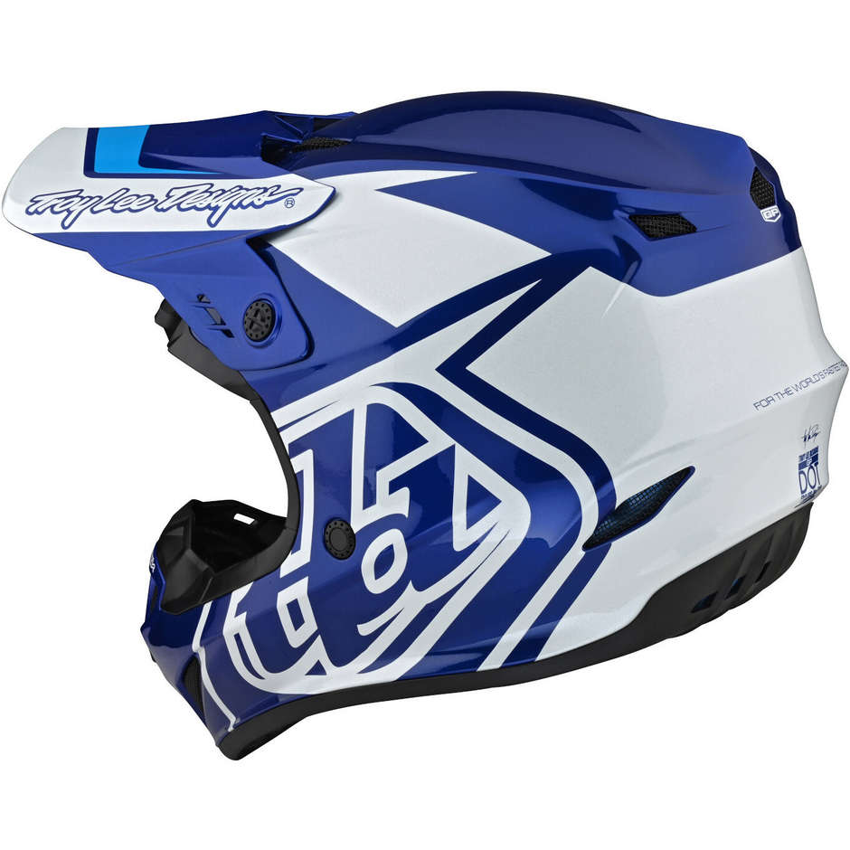 Troy Lee Designs Cross Enduro Motorcycle Kid Helmet GP OVERLOAD Blue White