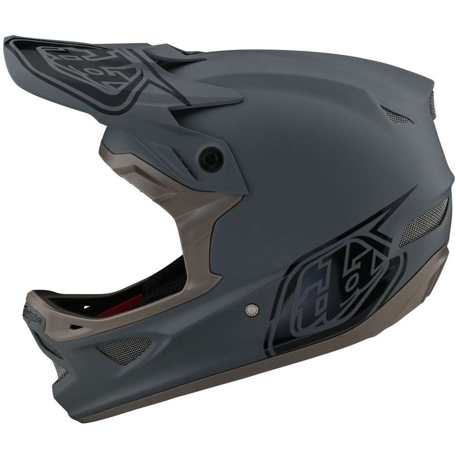 Troy Lee Designs D3 STEALTH Gray MTB Fiber Helmet
