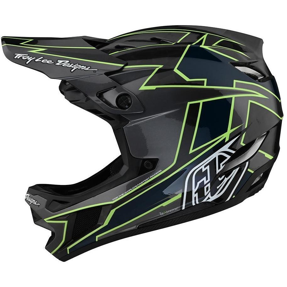Troy Lee Designs D4 GRAPH Graugrüner MTB Carbon Bike Helm