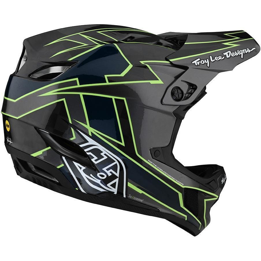 Troy Lee Designs D4 GRAPH Gray Green MTB Carbon Bike Helmet
