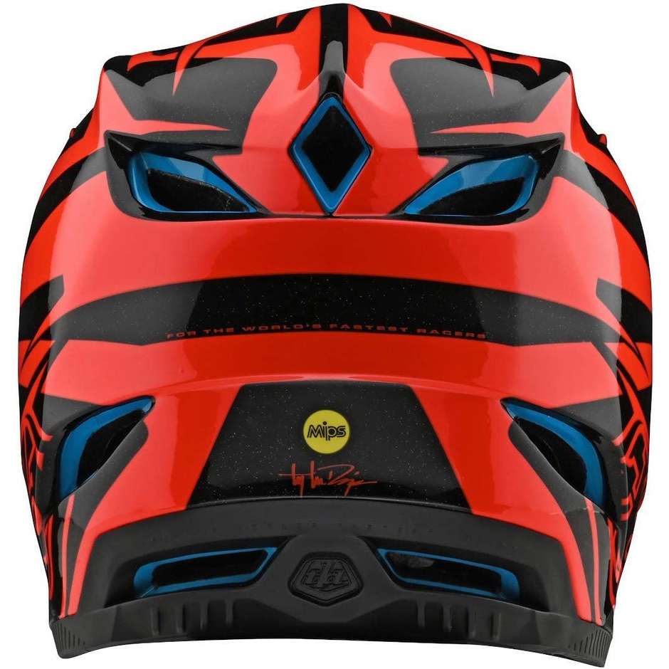 Troy Lee Designs D4 SLASH MTB Fiber Helmet Orange